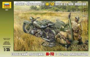Советский мотоцикл М-72 с минометом