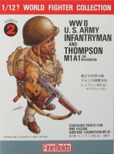 Солдат армии США с пулеметом Томпсона М1А1