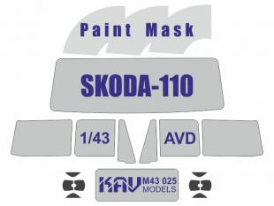 Окрасочная маска на остекление SKODA-110 (AVD)