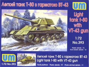 Советский легкий танк Т-80 с пушкой ВТ-43