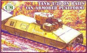 Танк Т-28 на рельсах (бронированная платформа)